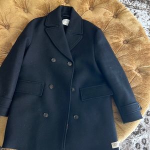 zara boys pea coat size 11-12 navy blue excellent condition worn 4 times